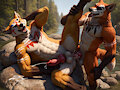 Frisky Forest Foxes Fucking by Logically
