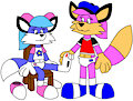 Becky helping Bluebell out after i hurt my foot by CartoonFoxArt2002