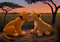 [AI] Simba and Nala kiss for the first time by AmbertheRedPanda2