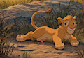 REMAKE: Young Simba showing off his Penis + Bonus Image by AmbertheRedPanda2