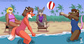 Fun at the beach by HyperWolf3000