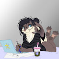 Studious Bun by kittensnark