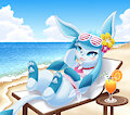 Beach Style Glaceon by FluffyHinu