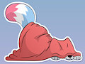 Umkashka is hiding under a blanket by AlexUmkaArt