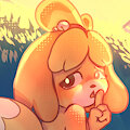 Shhh... - Isabelle AC by StarryBunny
