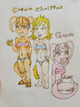 My Dragonball sona OC selves - Me Christal, Cream and Gum