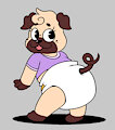 Poofy Pug -By MrVonFuzzlebutt- by DanielMania123