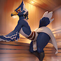 Revali in the sauna by mattyboi1998