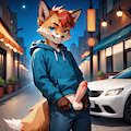 Exhibitionist on the street by DainenDog