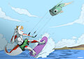 Koi surfing by Jerrert