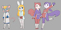 Commission: Many girls by e254e