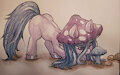 Jellycap sniffs mushroom by ButtercupSaiyan