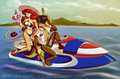 COMMISSION - Eddie and Lucy - Fun in the sea.