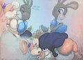 Lola and Judy - Bunny Rump (Messy) by OverFlo207