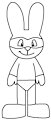 Simon Rabbit in Wetsuit, Mask and Speedo by CartoonFoxArt2002
