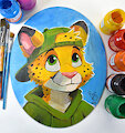 Acrylics Portrait by pandapaco