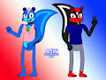 Zippy and Petunia (Sonic style) Remake by AcidSkunkWolf