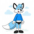 Terry the Blue Fox (Ai Art) by ToonlandianFox2002