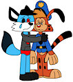 Star Wilde Jr hug with Bonkers Bobcat by ToonlandianFox2002