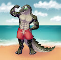 Beach Hunk Dakota by ChewyEnnui