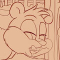 Skippy Squirrel shitting in the forest W.I.P. by Skunkville