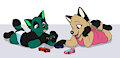Playing With Cars by pamperedyote