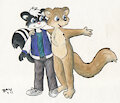 [Old Art} EricSkunk and Fuzzybear by Dana Simpson by sirkain