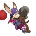 Chibi Kupok and Whitehair Kissing by Whitehair