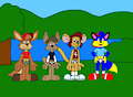Brucie, Spencer Starr, Spencer Lionheart, Alex and the Lake by CartoonFoxArt2002
