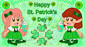 Happy St. Patrick's Day from Maya and Rosette by ChelseaCatGirl