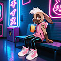 Chilling at the arcade by Minibit