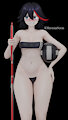 Ryuuko Matoi Gris Swimsuit Turntable by 3DRenderNoob