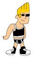 Johnny Bravo in Black Underwear and Shoes by CaribbeanForever1