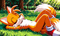 AI genned Tailsko relaxing by FurryFan1989