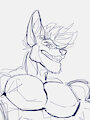 Muscular Vulp Portrait by BourbonRobot