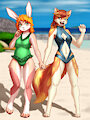[C] Jill and Dawson at the Beach by MykeGreywolf