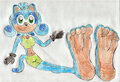 Pamela the Badger Foot Tease Revamp by LouisEugenioJR1990