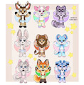 OPEN ADOPTS - 5€ Each - Multispecies Babyfur Batch by hyamoe