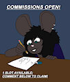 2025 - May commissions open (1 slot) by BonnieandCo