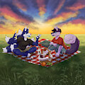 Sunset Picnic [for Cy] by ChewyEnnui