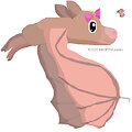 Amber the Bat With a Pink Bow Full Body by BatOfTheLeaves