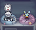 Two gamer cats by CharlySparks