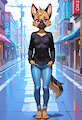 [AI] Lisa Howler on the streets by MashyPaw