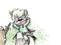 Laying in the grass by masterlupus