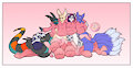 Cuddletaur pile by WarriorKitten
