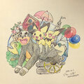 Houndour and Pichu bros by Consuelo95