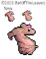 Hue Shifting in a New Sprite of Amber the Bat by BatOfTheLeaves