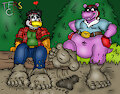 Harley n Murrays Muddy Playdate by TheRedSkunk
