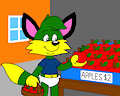 Sid the Fox in the Market Place by CartoonFoxArt2002