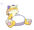 Baby Lola Bunny Lounging with full tummy by GundamKnight750